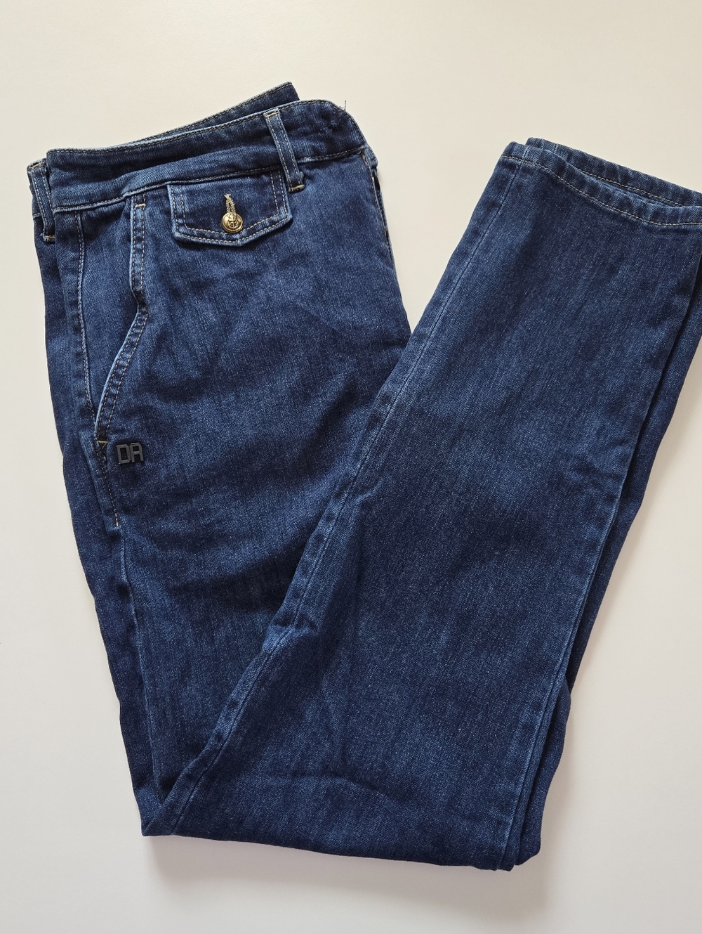 Daniele Alessandrini Jeans MISSING TOP BUTTON Size 30x27 High Rise Straight
